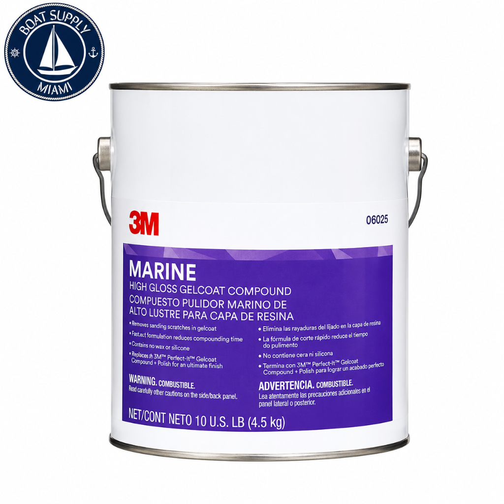 3M 7000044932 Marine High Gloss Gelcoat Compound Gallon | Compuesto High Gloss para Gelcoat Marino Gallon 3M 7000044932