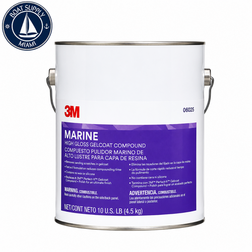 3M 7000044932 Marine High Gloss Gelcoat Compound Gallon | Compuesto High Gloss para Gelcoat Marino Gallon 3M 7000044932