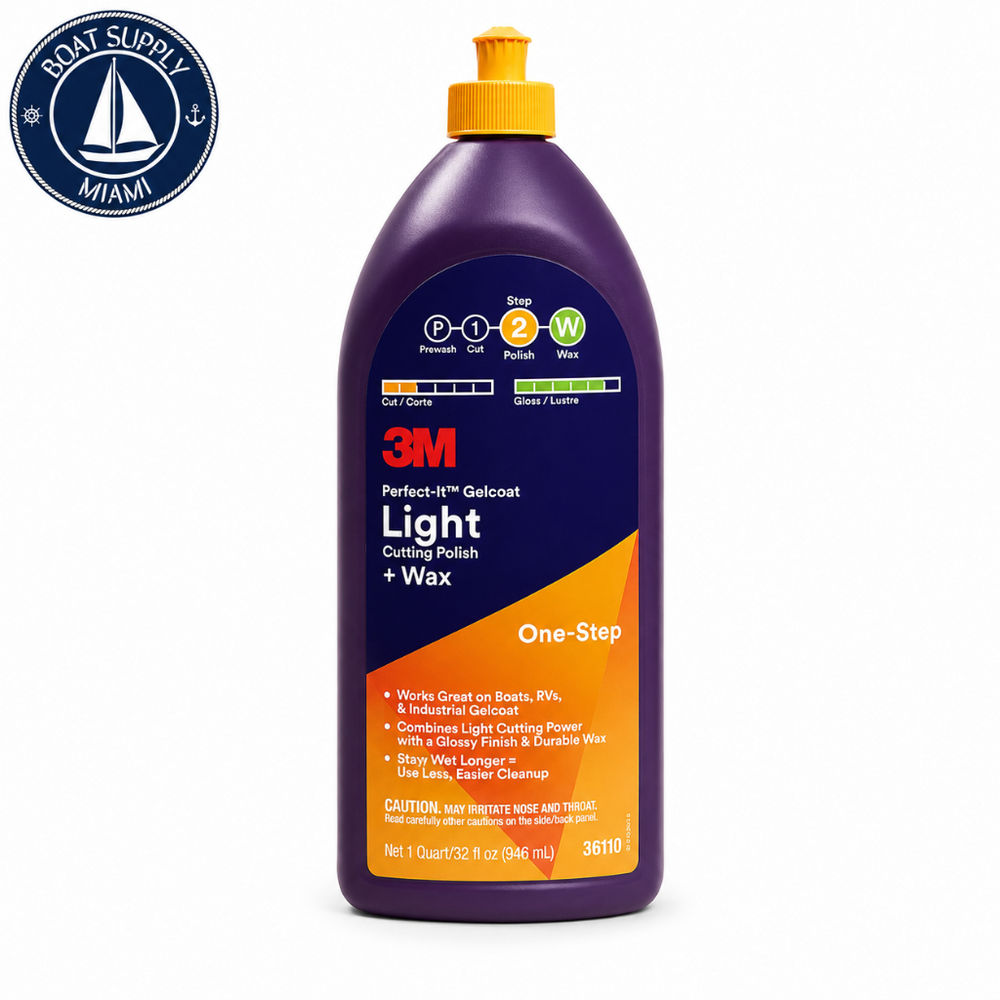 3M 7100210707 Perfect-It Gelcoat Cutting Polish + Wax Quart Light Cutting | Pulimento de Corte y Cera para Gelcoat Perfect-It Quart 3M 7100210707