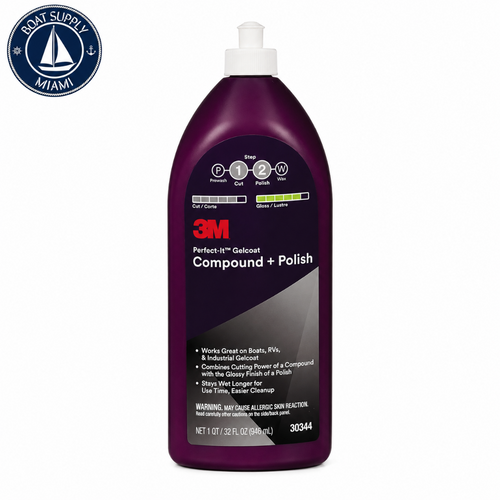 3M 7100223149 Perfect-It Gelcoat Compound + Polish Quart | Compuesto y Pulimento para Gelcoat Perfect-It Quart 3M 7100223149