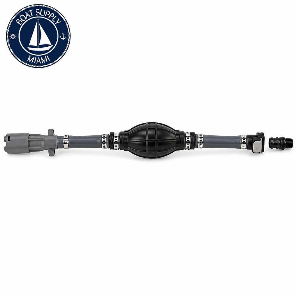 Attwood 93806AUS7 Fuel Line Kit with Sprayless Connector 3/8" x 6' Mercury Pre-1998 | Pera de Gasolina con Manguera y Conector Sprayless 3/8" x 6' Mercury Pre-1998