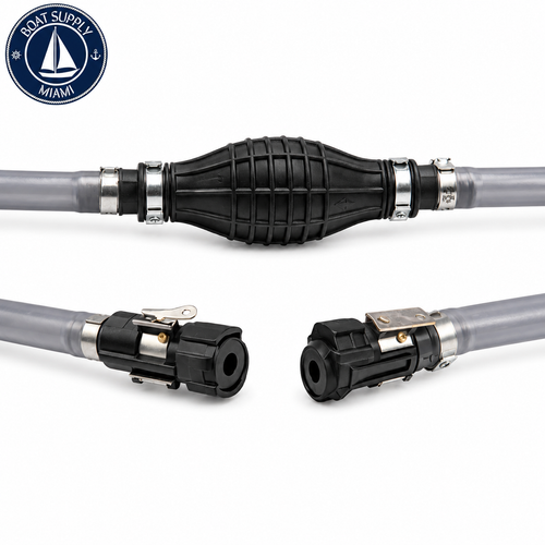 Attwood 93806ELP7 Fuel Line Hose Kit 3/8" x 6' Johnson/Evinrude | Pera de Gasolina con Manguera 3/8" x 6' Johnson/Evinrude