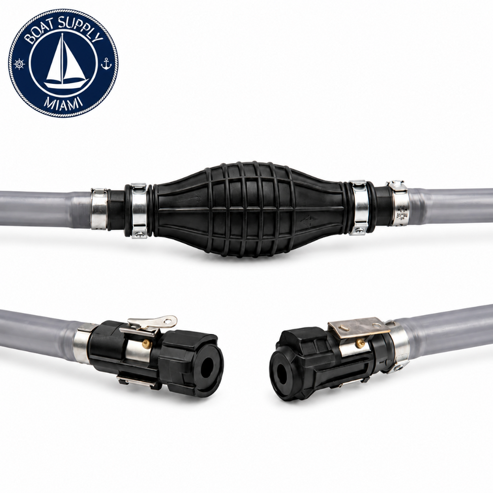 Attwood 93806ELP7 Fuel Line Hose Kit 3/8" x 6' Johnson/Evinrude | Pera de Gasolina con Manguera 3/8" x 6' Johnson/Evinrude