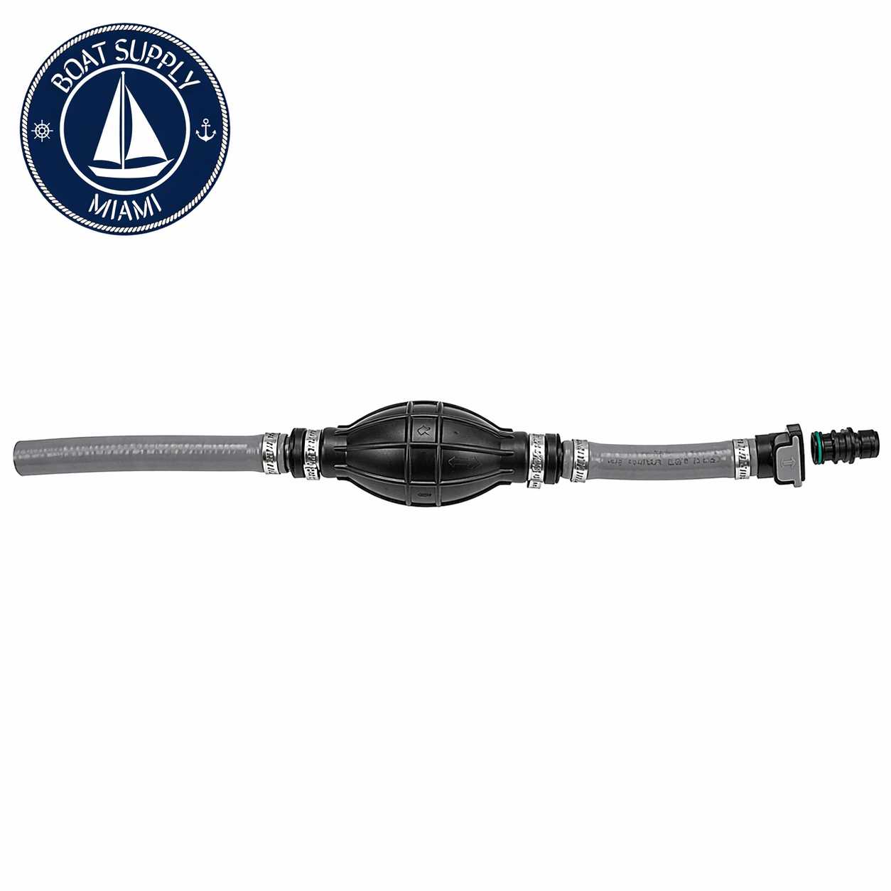 Attwood 93806UUS7 Fuel Line Kit with Sprayless Connector 3/8" x 6' Universal | Pera de Gasolina con Manguera y Conector Sprayless 3/8" x 6' Universal