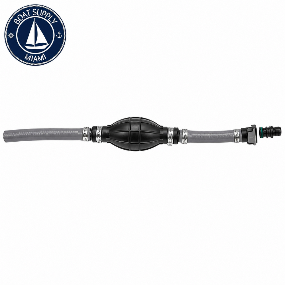 Attwood 93806UUS7 Fuel Line Kit with Sprayless Connector 3/8" x 6' Universal | Pera de Gasolina con Manguera y Conector Sprayless 3/8" x 6' Universal