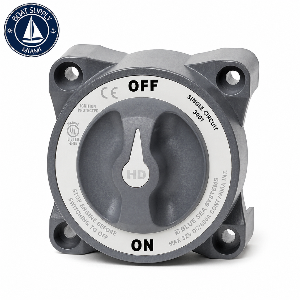 Blue Sea 3001 HD Series Battery Switch On-Off | Interruptor de Batería HD Series On-Off Blue Sea 3001