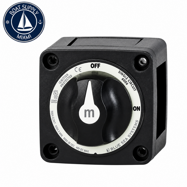 Blue Sea 6006200 M Series Mini Battery Switch Single Circuit On-Off Black | Interruptor de Batería M Series Mini Circuito Único On-Off Negro Blue Sea 6006200