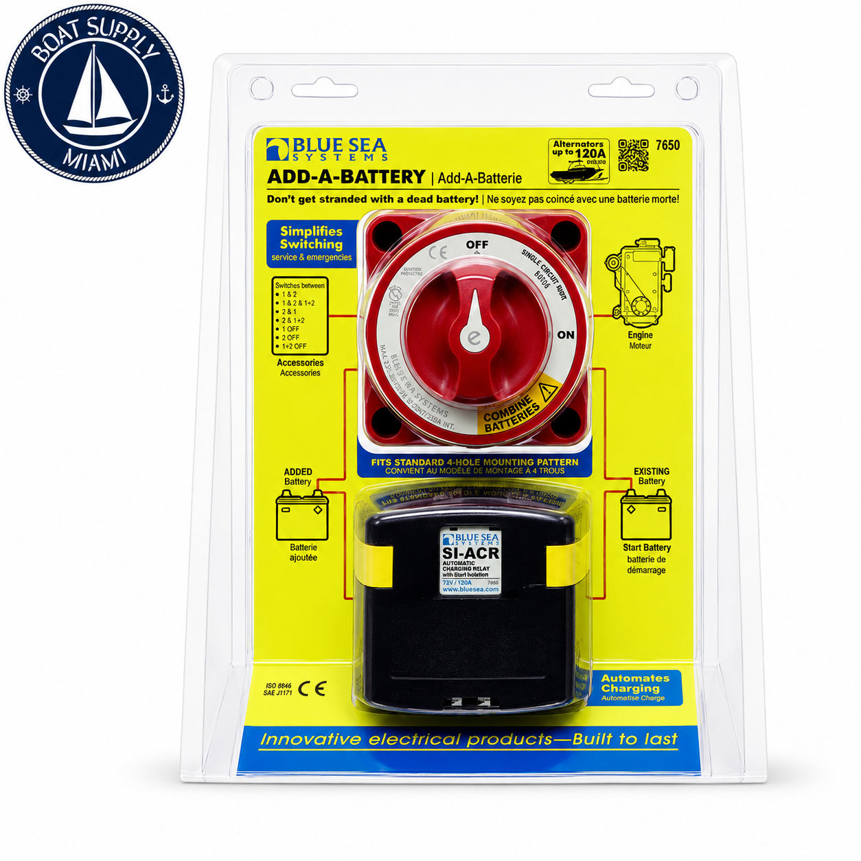 Blue Sea 7650 Add A Battery Dual Circuit System | Kit Add A Battery Sistema de Doble Circuito Blue Sea 7650