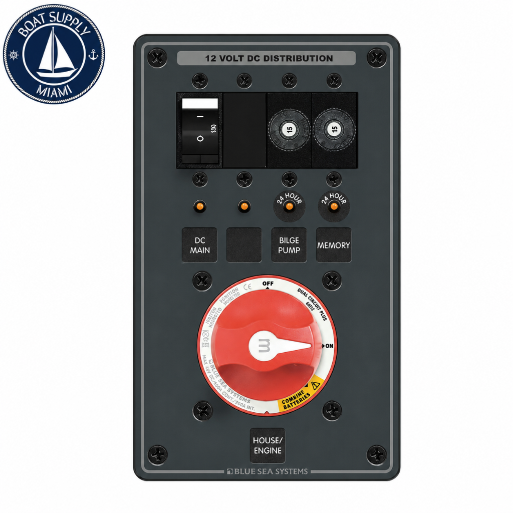 Blue Sea 8686 Engine Main Distribution Panel | Panel Principal de Distribución del Motor Blue Sea 8686