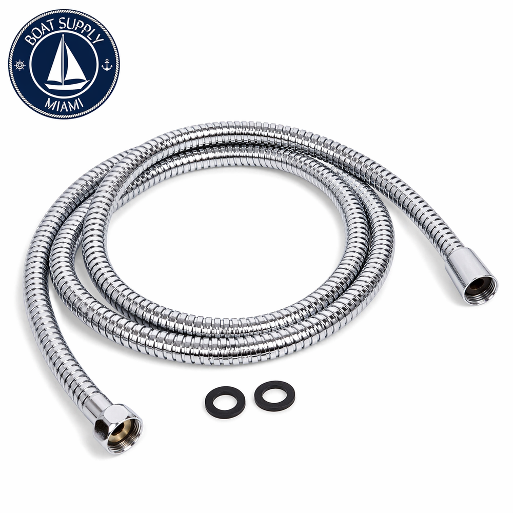 Camco 43716 Chrome Shower Flex Hose 60In | Manguera para Ducha Marina Camco 43716