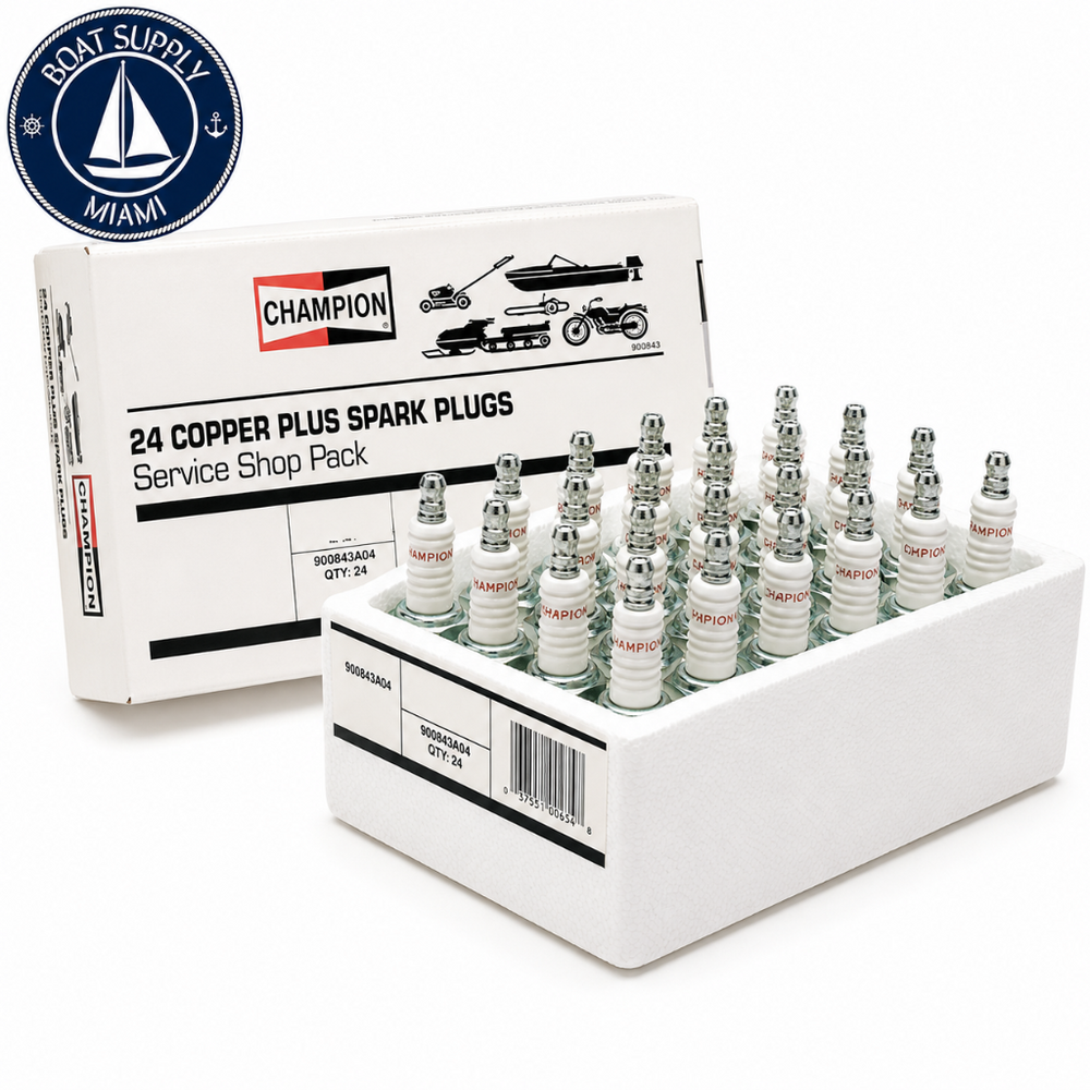 Champion J4CSP 825S Spark Plug Shop Pack 24-Pack | Paquete de 24 Bujías Champion J4CSP 825S para Motor Marino