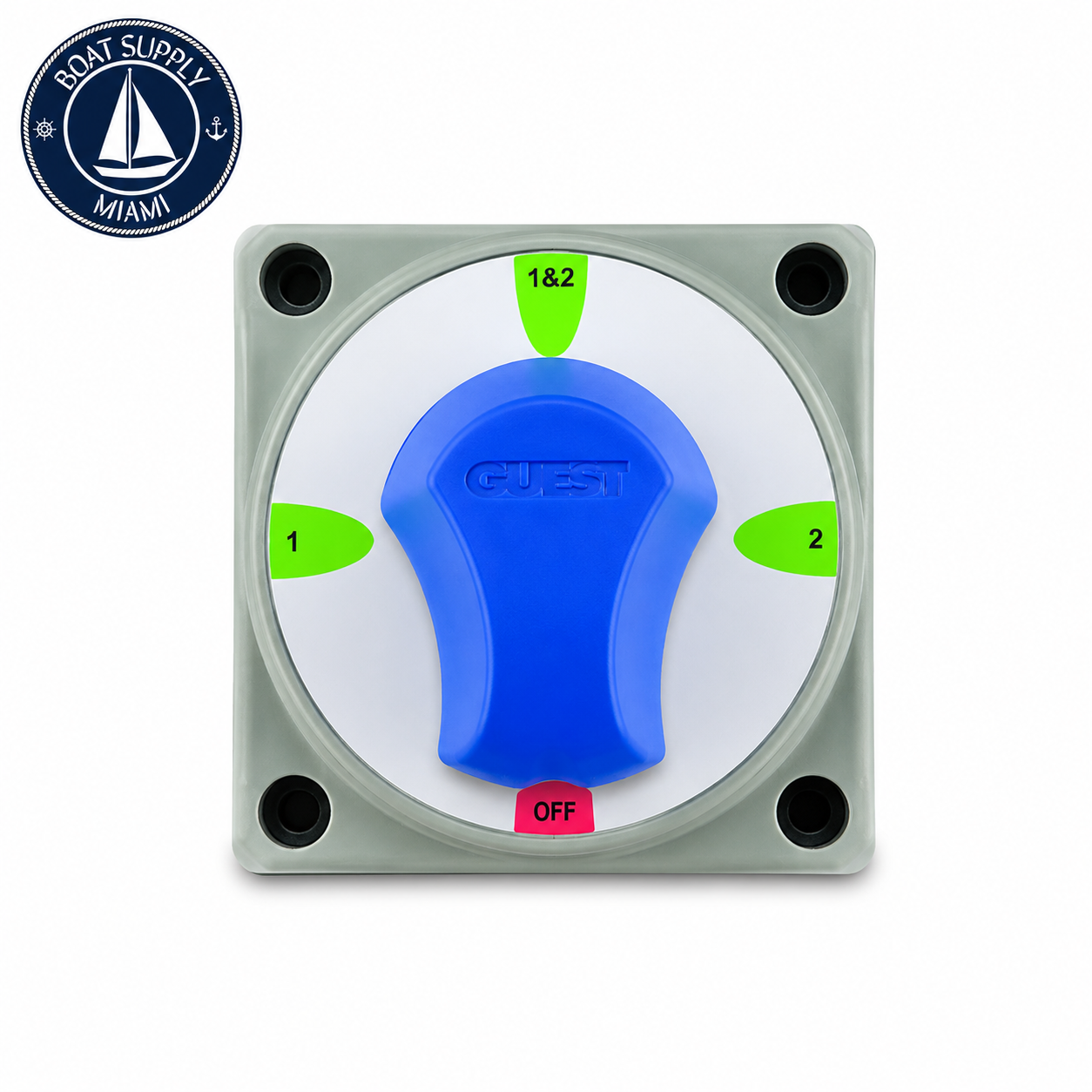 Guest 2300A Heavy Duty Diesel Battery Switch 1-2-Both-Off with AFD | Interruptor de Batería Diésel Heavy Duty 1-2-Both-Off con AFD Guest 2300A