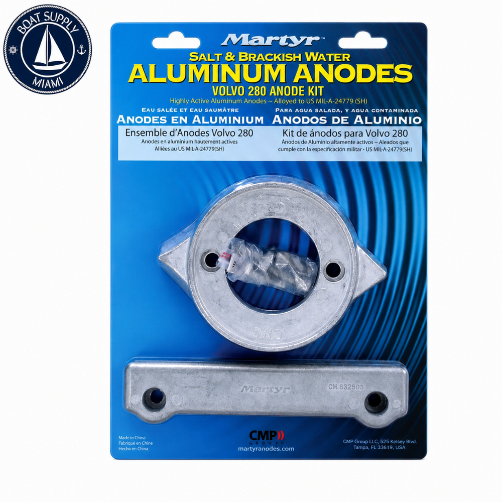 Martyr CM280KITA Aluminum Anode Kit - Volvo Penta 280 Single Prop | Kit de Ánodos de Aluminio Martyr CM280KITA - Volvo Penta 280 Single Prop