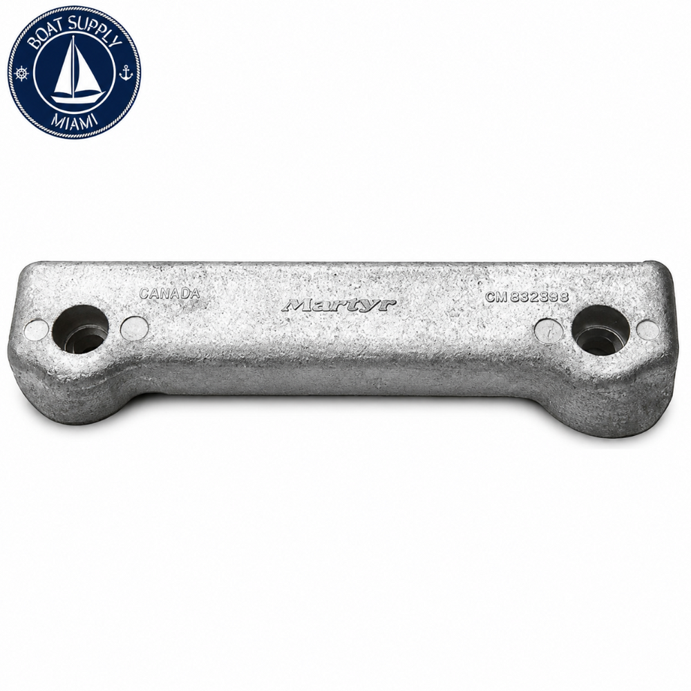 Martyr CM832598A Aluminum Transom Plate Anode for Volvo Penta | Ánodo para Placa de Espejo de Aluminio Martyr CM832598A para Volvo Penta