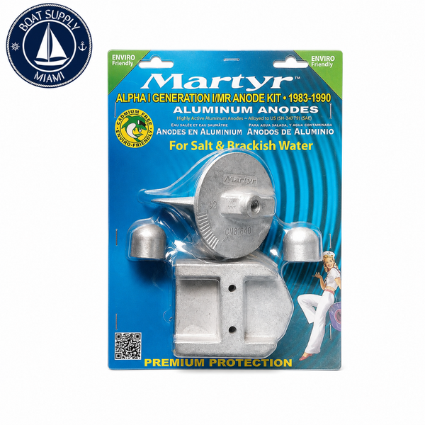 Martyr CMALPHAGEN1KITA Aluminum Anode Kit - Mercury/MerCruiser Alpha One Generation I, 1983-1990 | Kit de Ánodos de Aluminio Martyr CMALPHAGEN1KITA - Mercury/MerCruiser Alpha One Generation I, 1983-1990
