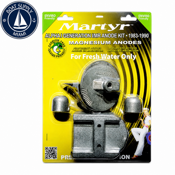 Martyr CMALPHAGEN1KITM Magnesium Anode Kit - Mercury/MerCruiser Alpha One Generation I, 1983-1990 | Kit de Ánodos de Magnesio Martyr CMALPHAGEN1KITM - Mercury/MerCruiser Alpha One Generation I, 1983-1990