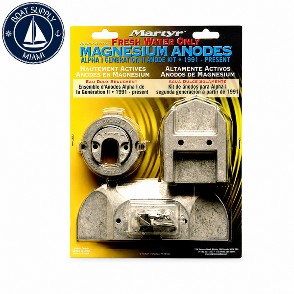 Martyr CMALPHAKITM Magnesium Anode Kit - Mercury/MerCruiser Alpha One Generation II | Kit de Ánodos de Magnesio Martyr CMALPHAKITM - Mercury/MerCruiser Alpha One Generation II