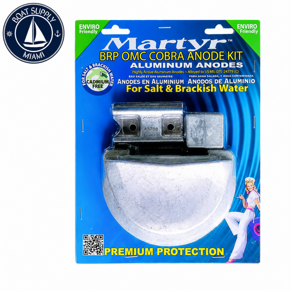 Martyr CMCOBRAKITA Aluminum Anode Kit - BRP OMC Cobra | Kit de Ánodos de Aluminio Martyr CMCOBRAKITA - BRP OMC Cobra