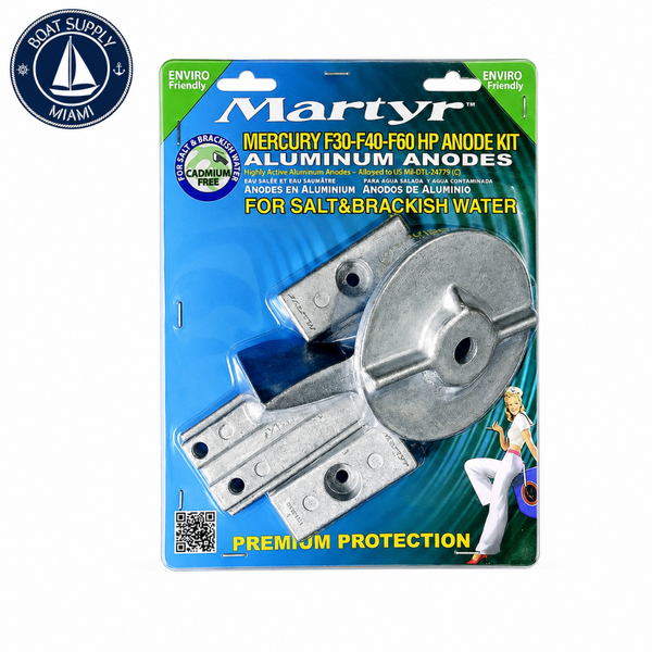 Martyr CMM3060KITZ Zinc Anode Kit - Mercury F30  F40  F60 HP  Kit de Ánodos de Zinc Martyr CMM3060KITZ - Mercury F30  F40  F60 HP