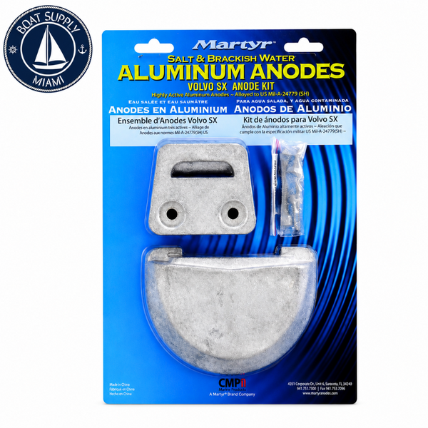 Martyr CMSXKITA Aluminum Anode Kit - Volvo Penta  OMC SX  Kit de Ánodos de Aluminio Martyr CMSXKITA - Volvo Penta  OMC SX