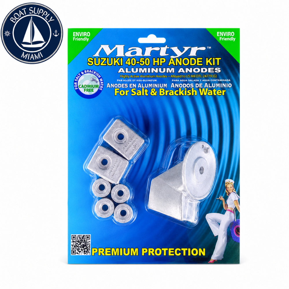 Martyr CMSZ4050KITA Aluminum Anode Kit - Suzuki 40-50 HP | Kit de Ánodos de Aluminio Martyr CMSZ4050KITA - Suzuki 40-50 HP