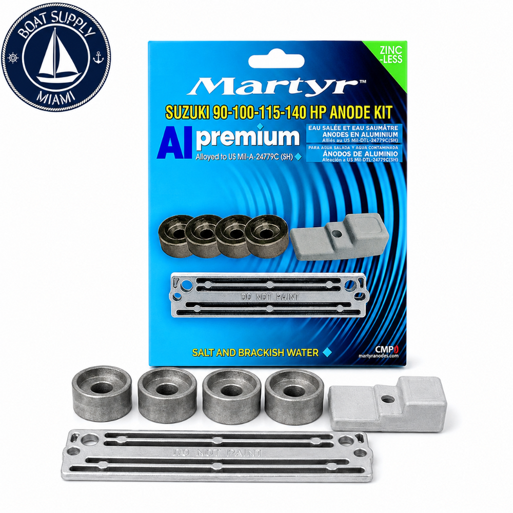 Martyr CMSZ90140KITA Aluminum Anode Kit for OMC/Suzuki | Kit de Ánodos de Aluminio Martyr CMSZ90140KITA para OMC/Suzuki