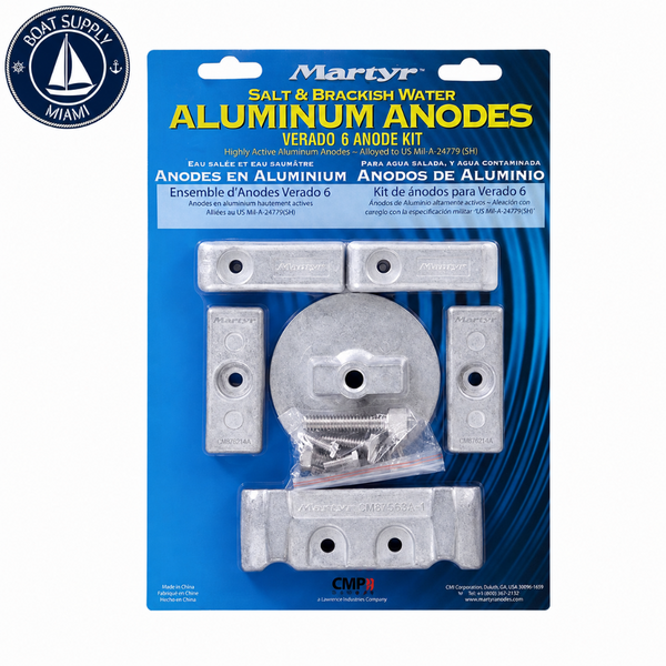 Martyr CMVERADO6KITM Magnesium Anode Kit - Mercury Verado 6-cylinder | Kit de Ánodos de Magnesio Martyr CMVERADO6KITM - Mercury Verado 6-cylinder