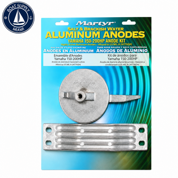 Martyr CMY150CRKITA Aluminum Anode Kit - Yamaha 150-200 HP Counter Rotation | Kit de Ánodos de Aluminio Martyr CMY150CRKITA - Yamaha 150-200 HP Counter Rotation