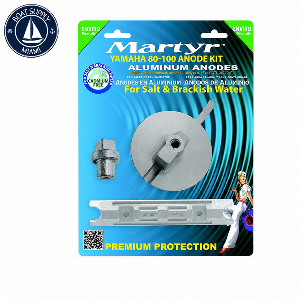 Martyr CMY80100KITA Aluminum Anode Kit - Yamaha 80-100 HP | Kit de Ánodos de Aluminio Martyr CMY80100KITA - Yamaha 80-100 HP
