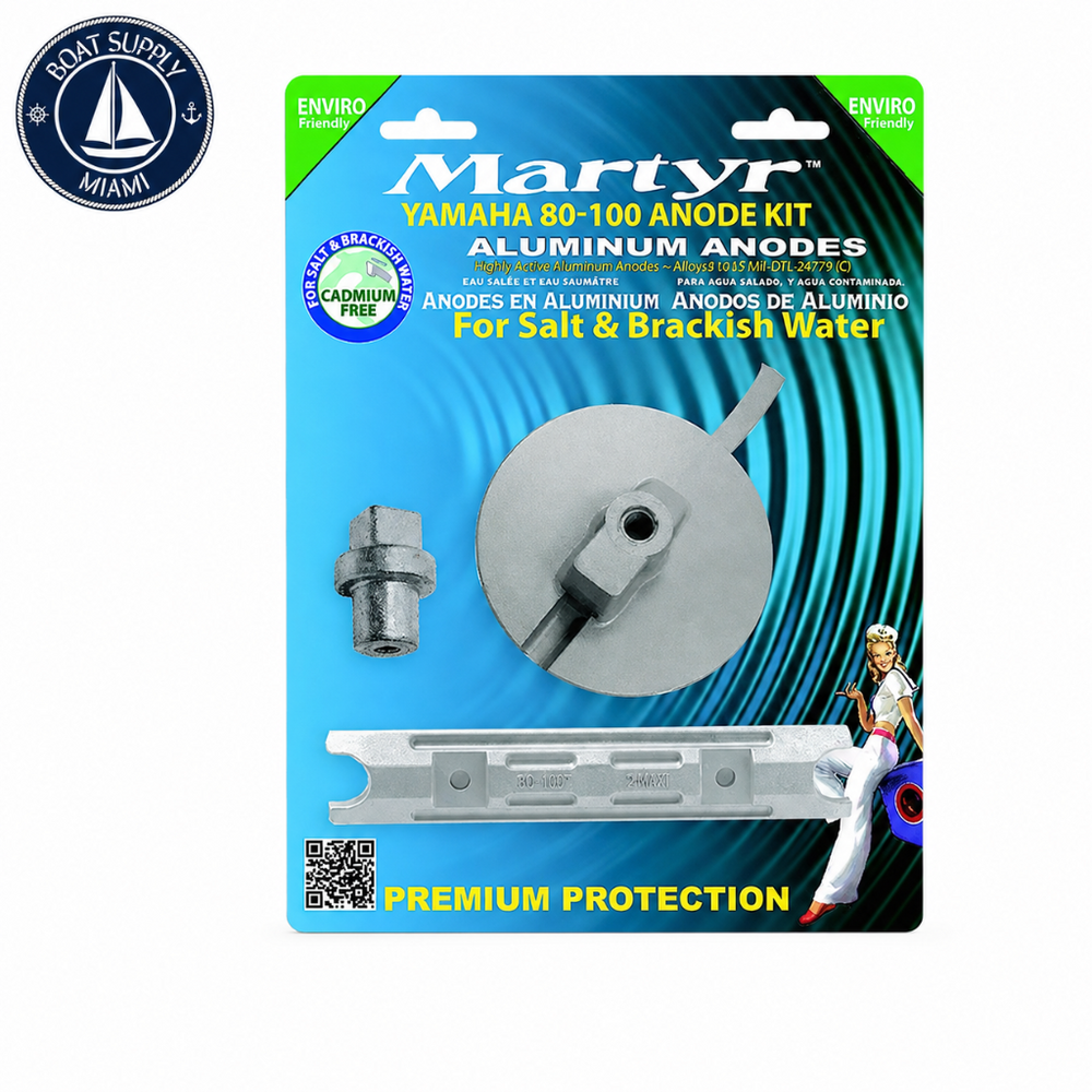 Martyr CMY80100KITA Aluminum Anode Kit - Yamaha 80-100 HP | Kit de Ánodos de Aluminio Martyr CMY80100KITA - Yamaha 80-100 HP