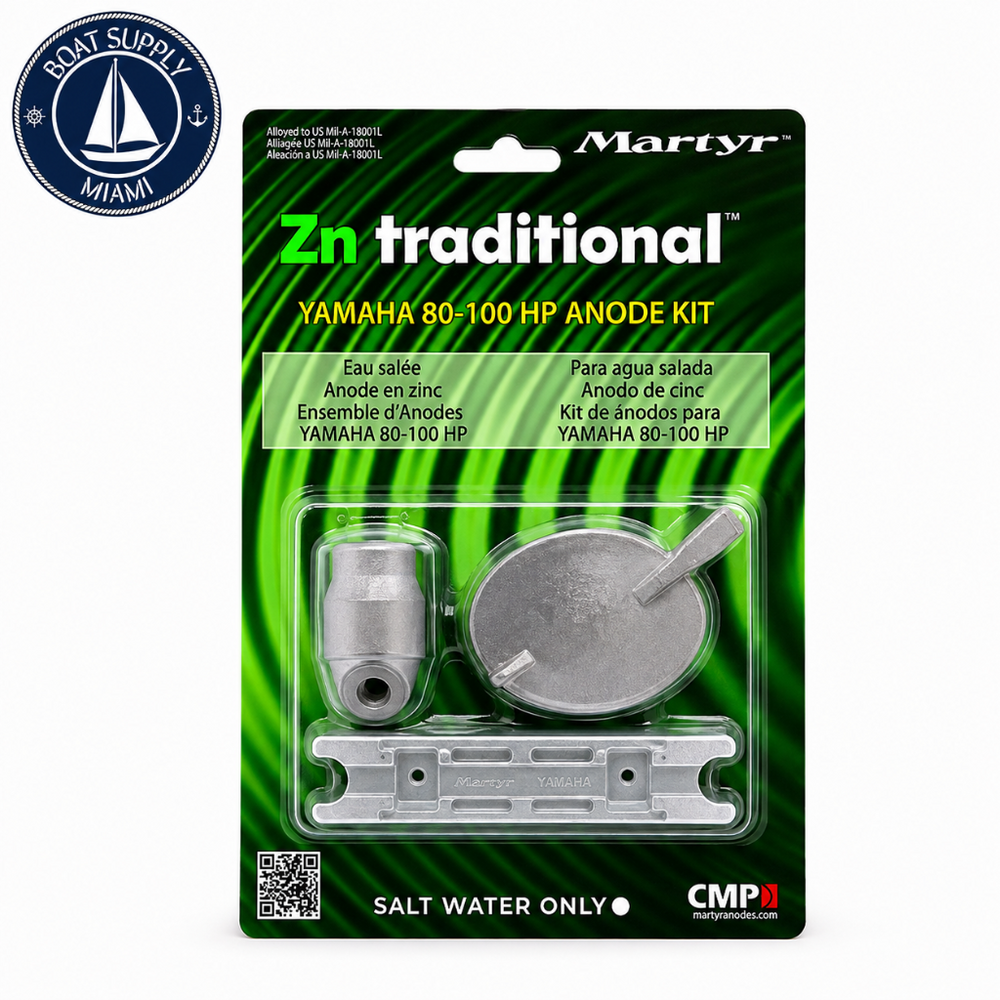 Martyr CMY80100KITZ Zinc Anode Kit - Yamaha 80-100 HP | Kit de Ánodos de Zinc Martyr CMY80100KITZ - Yamaha 80-100 HP