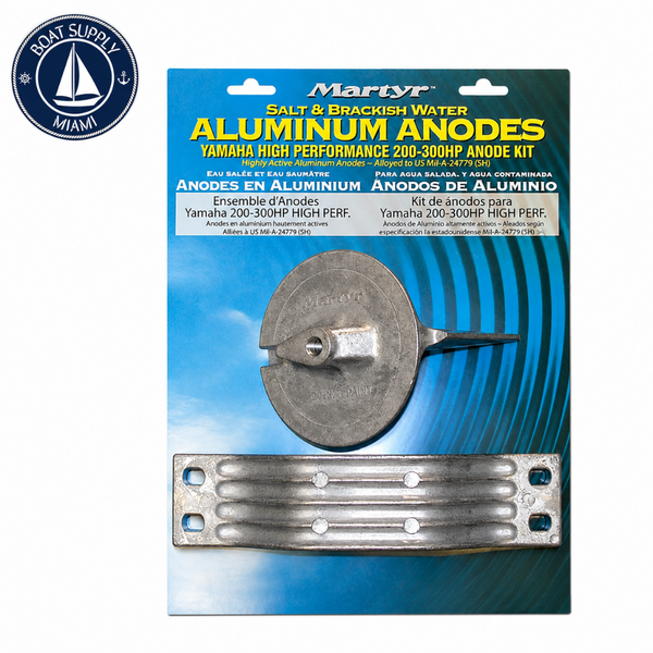 Martyr CMYHP200300KITA Aluminum Anode Kit - Yamaha 200-300 HP High Performance | Kit de Ánodos de Aluminio Martyr CMYHP200300KITA - Yamaha 200-300 HP High Performance