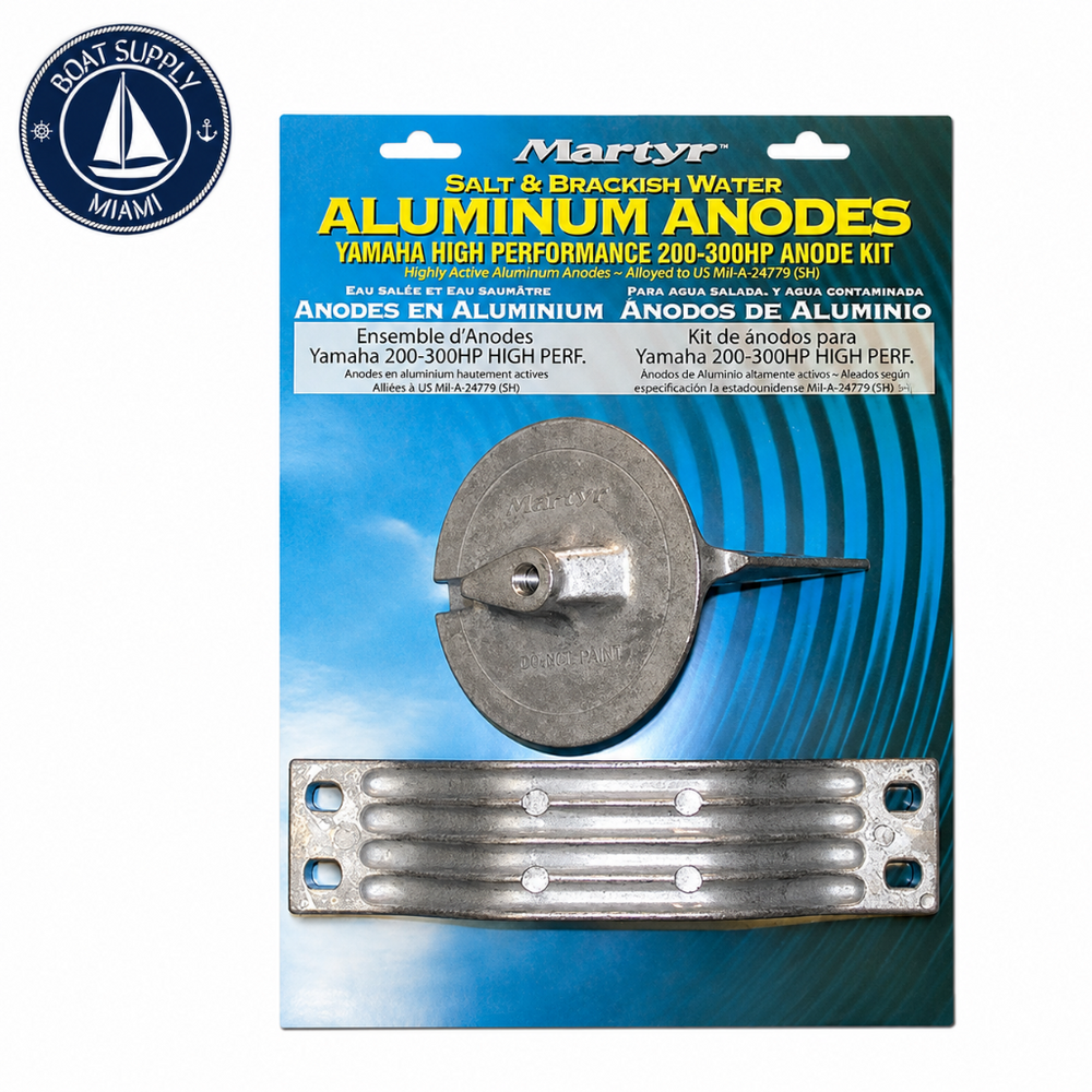 Martyr CMYHP200300KITA Aluminum Anode Kit - Yamaha 200-300 HP High Performance | Kit de Ánodos de Aluminio Martyr CMYHP200300KITA - Yamaha 200-300 HP High Performance