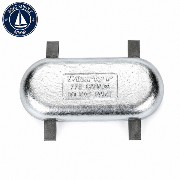 Martyr CMZ22SZ Zinc Weld-On Hull Anode - STRAP / WELD ON - W24 | Ánodo de Casco para Soldar d