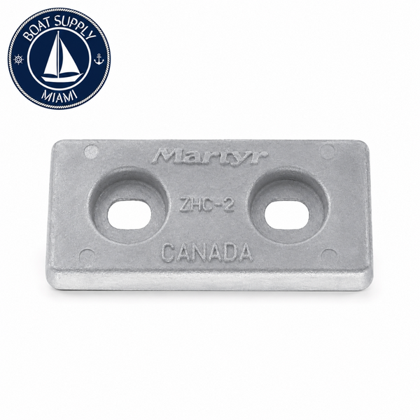 Martyr CMZHC3AZ Zinc Hull Anode - 6 1/4X2 3/4X3/4 HULL | Ánodo de Casco de Zinc Martyr CMZHC3AZ - 6 1/4X2 3/4X3/4 HULL