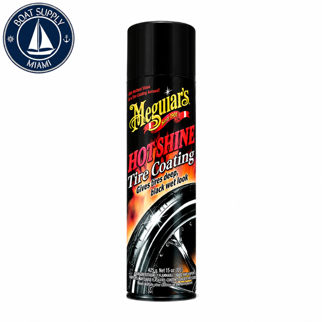Meguiar's G13815 Hot Shine High Gloss Tire Coating 15 oz Aerosol | Recubrimiento Alto Brillo Hot Shine para Neumáticos Meguiar's G13815 Aerosol 15 oz