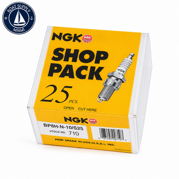 NGK BR8ESSP 713 Spark Plug Shop Pack 25-Pack | Paquete de 25 Bujías NGK BR8ESSP 713 para Motor Marino