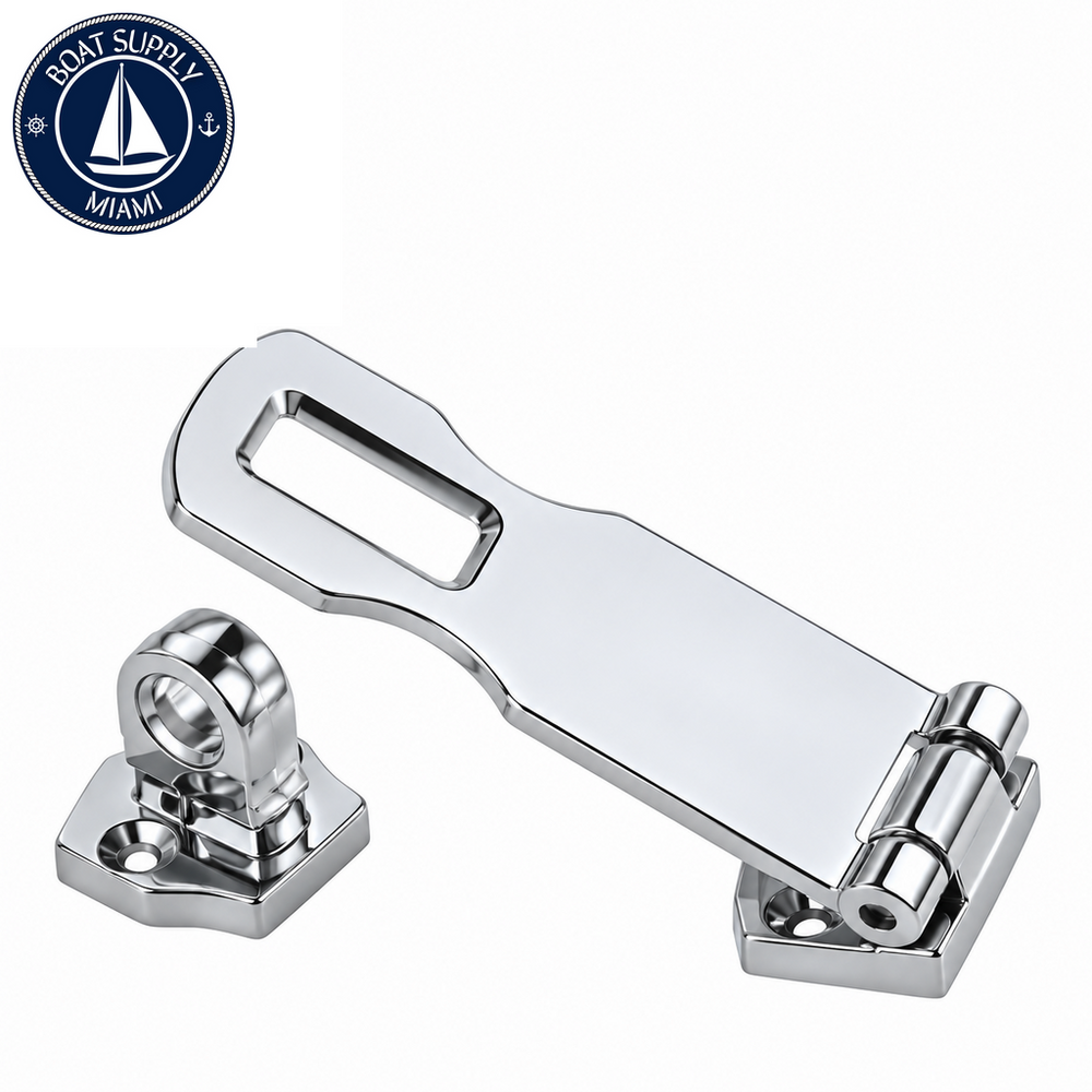 Perko 1194DP0CHR Marine Hasp 3" x 1" Chrome-Plated Zinc Pestillo Marino 3" x 1" de Zinc cromado Perko 1194DP0CHR