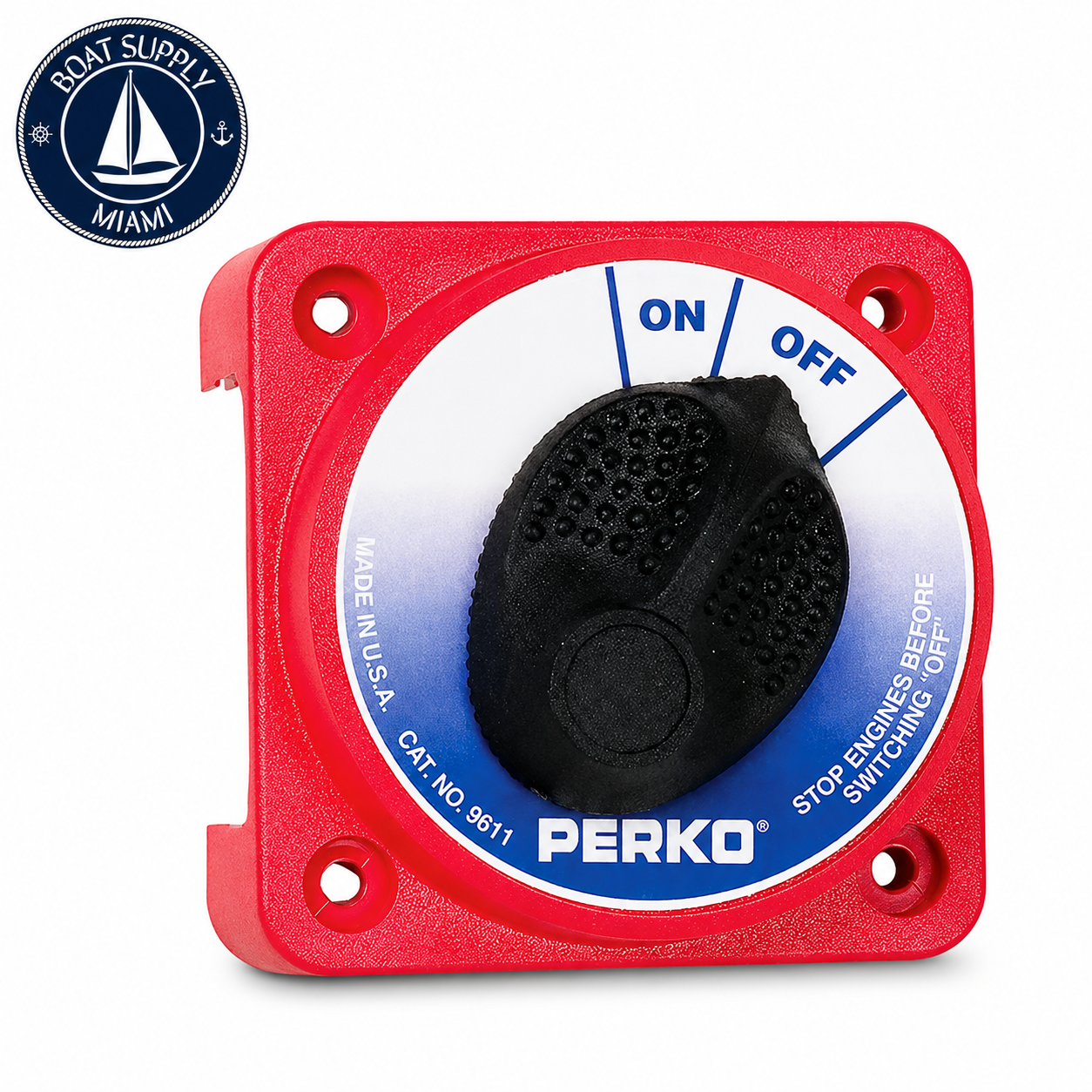 Perko 9611DP Compact Battery Switch On-Off | Interruptor de Batería Compacto On-Off Perko 9611DP