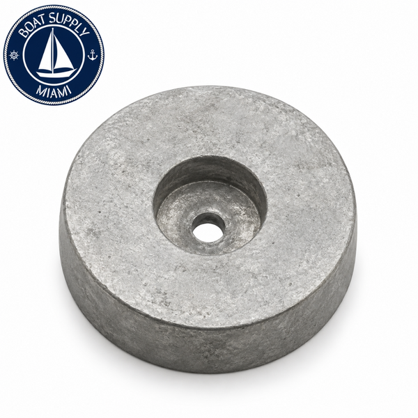 Ánodo de Zinc Recmar REC8128 Placa Circular Popa Diámetro 100 mm