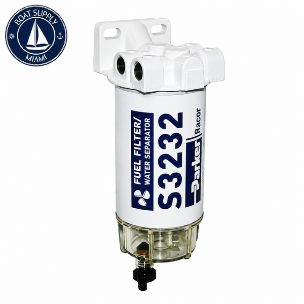 Racor 660R-RAC-01 90 GPH Gas Fuel Filter/Water Separator with Clear Bowl | Filtro/Separador de Agua para Combustible Gasolina Racor 660R-RAC-01 90 GPH con Bowl Transparente