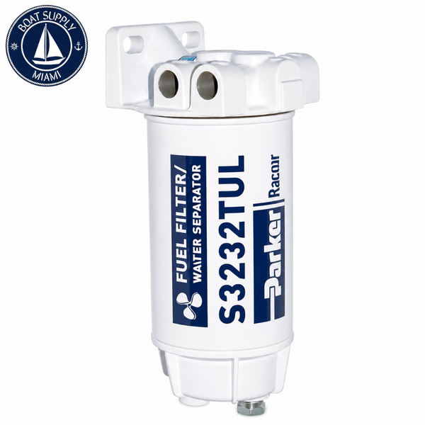 Racor 660R-RAC-02 90 GPH Gas Fuel Filter/Water Separator with Metal Bowl | Filtro/Separador de Agua para Combustible Gasolina Racor 660R-RAC-02 90 GPH con Bowl Metálico