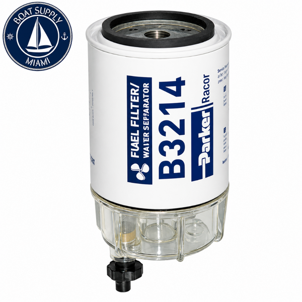 Racor B32014 60 GPH OEM Gasoline Spin-On Fuel Filter with Clear Bowl | Filtro Spin-On de Gasolina OEM Racor B32014 60 GPH con Bowl Transparente