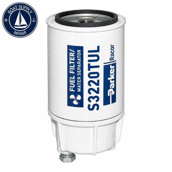 Racor B32020MAM 60 GPH OEM Gasoline Spin-On Fuel Filter with Metal Bowl | Filtro Spin-On de Gasolina OEM Racor B32020MAM 60 GPH con Bowl Metálico
