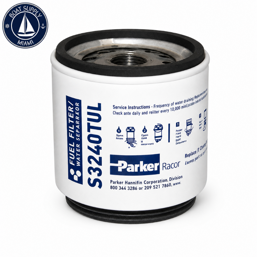 Racor S3240TUL 10 Micron Gas Spin-On Fuel/Water Separator Replacement Element | Elemento de Reemplazo Racor S3240TUL 10 Micrones para Filtro Spin-On de Combustible/Separador de Agua de Gasolina