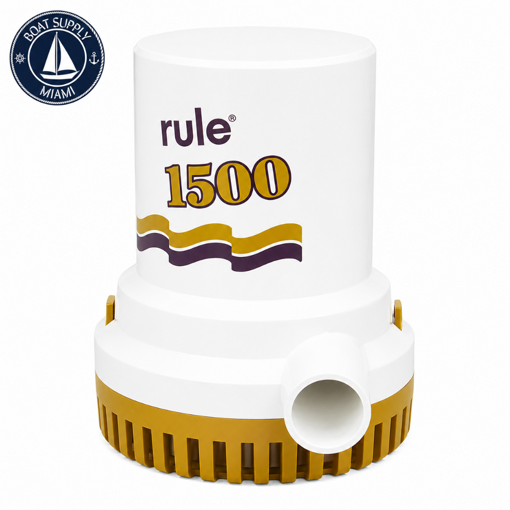Rule 1500 GPH Gold Bilge Pump 12V | Bomba de Sentina Rule 1500 GPH Gold 12V