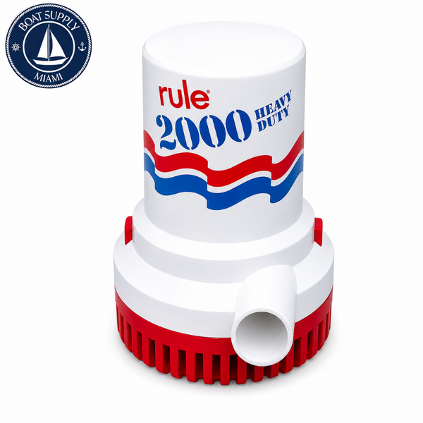 Rule 2000 GPH Bilge Pump 12V | Bomba de Sentina Rule 2000 GPH 12V
