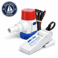 Rule 25DA-35A 500 GPH Bilge Pump Switch Combo 12V | Combo Bomba de Sentina Rule 25DA-35A 500 GPH 12V con Interruptor de Flotador