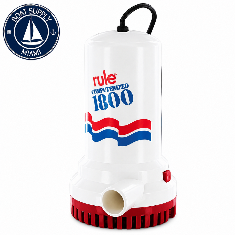 Rule A53S 1800 GPH Automatic 110V AC Bilge Pump with Cord | Bomba Automática Rule A53S 1800 GPH 110V AC con Cable