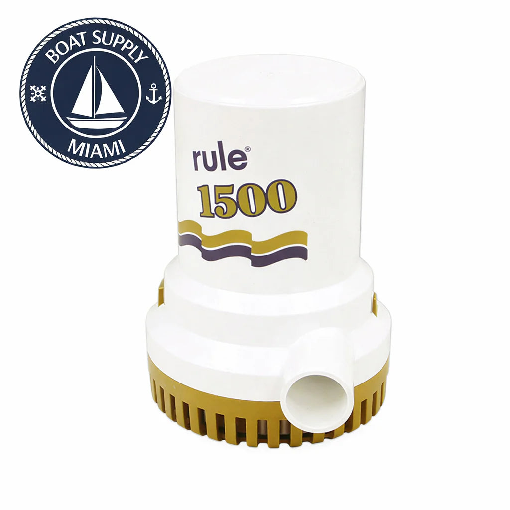 Rule 1500 GPH Gold Bilge Pump 12V | Bomba de Sentina Rule 1500 GPH Gold 12V